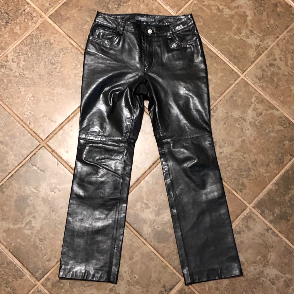 GAP Black Leather Pants Ladies Size 4